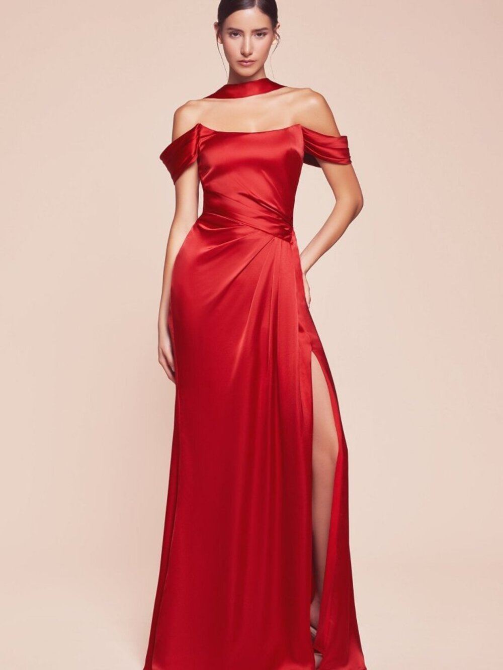NEW RED Evening Gown Floor Length Formal Elegant Stunning 7452